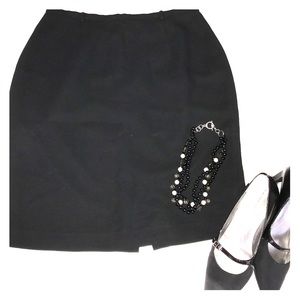 Ann Taylor Loft - Black Knee Length Skirt